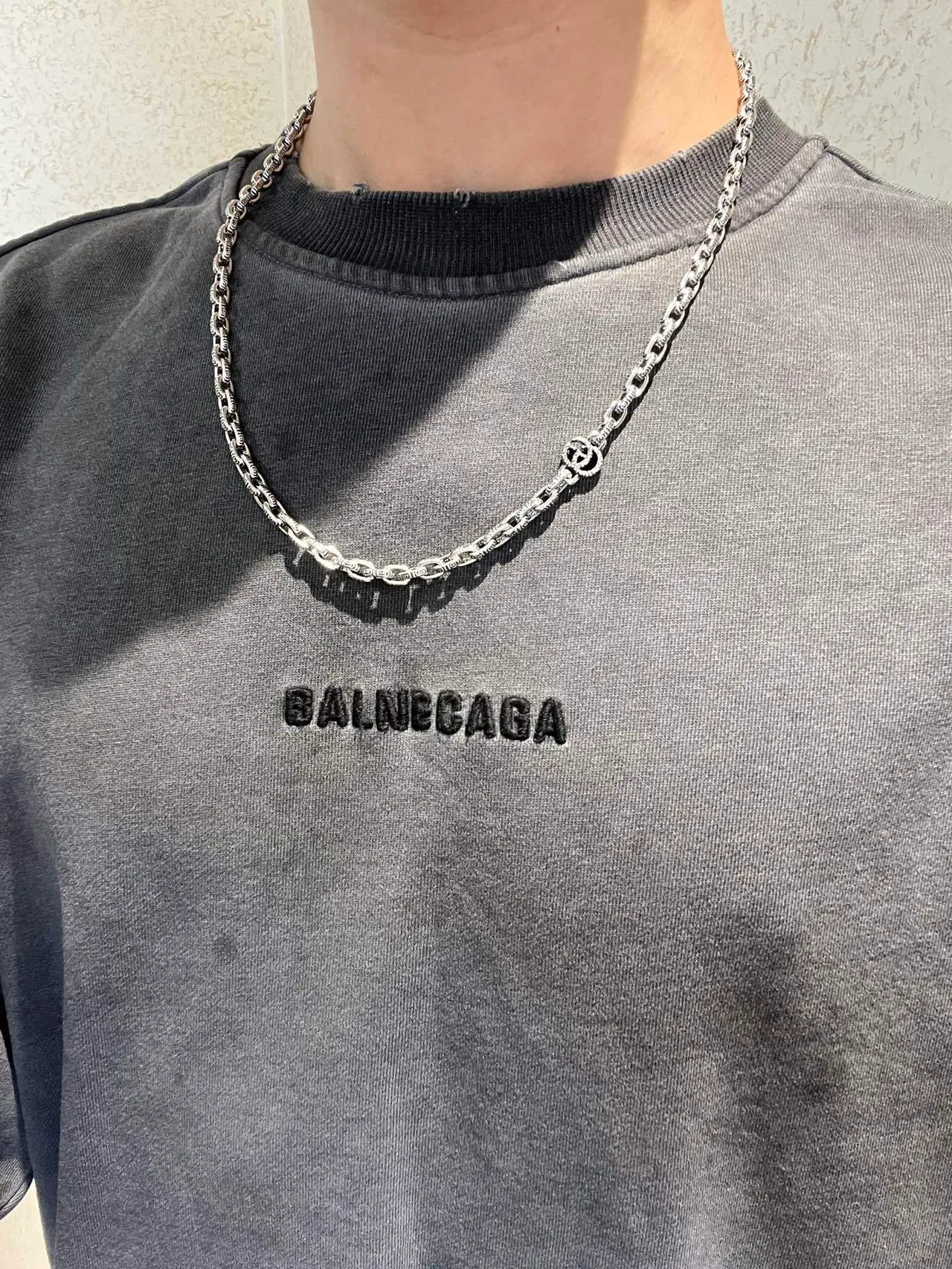 Gucci GG Marmont Interlocking G Silver Chain Necklace 5