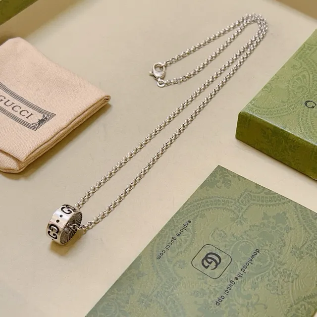 Gucci GG Marmont Silver Ball-Chain Necklace 6