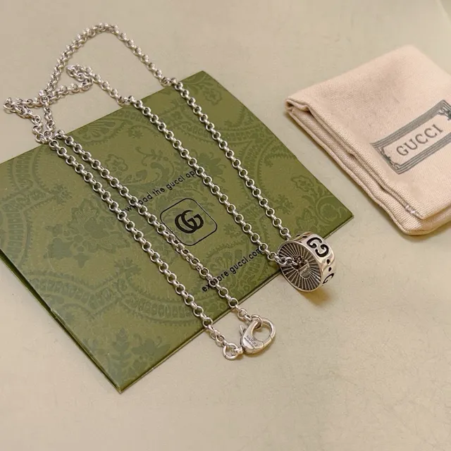 Gucci GG Marmont Silver Ball-Chain Necklace 7