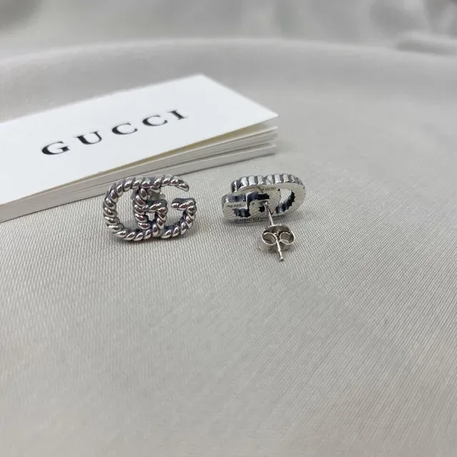 Gucci GG Marmont Twisted Rope Interlocking G Stud Earrings 4