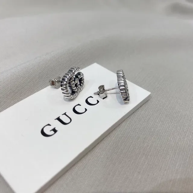 Gucci GG Marmont Twisted Rope Interlocking G Stud Earrings 6