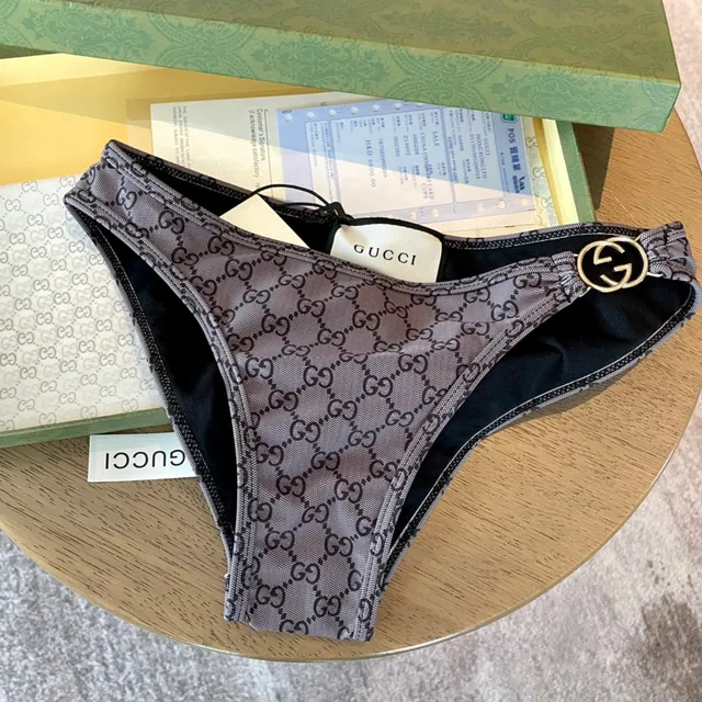Gucci GG Monogram Halter Triangle Top and Low-Rise Briefs Swimwear 2