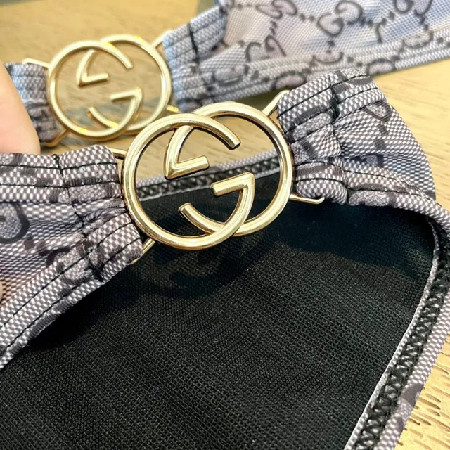 Gucci GG Monogram Halter Triangle Top and Low-Rise Briefs Swimwear 3