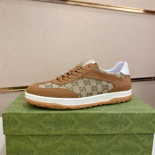 Gucci GG Monogram تان و بيج حذاء رياضي لايف ستايل