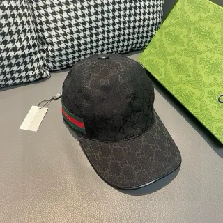 Gucci GG Monogram Web Stripe Baseball Cap