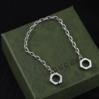 Gucci Hexagon Nut Silver Chain Bracelet