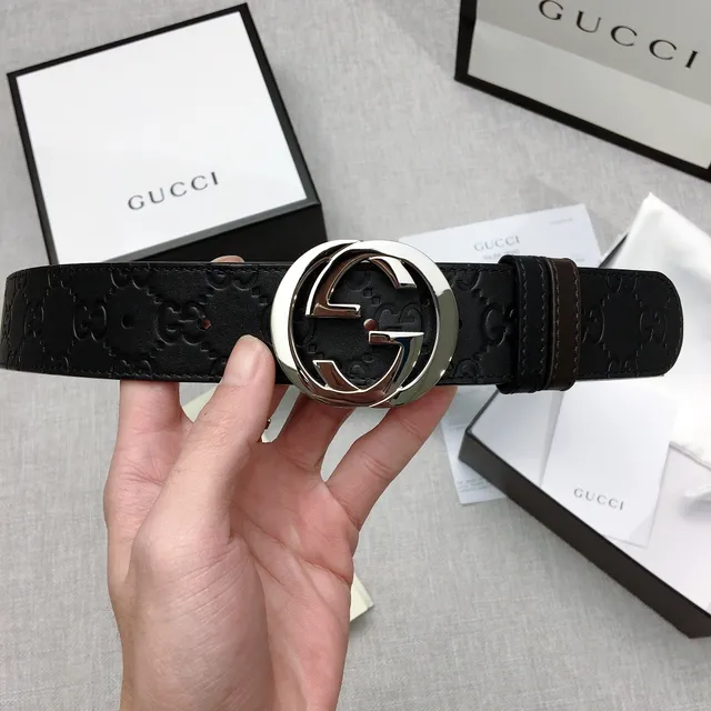 Gucci Horsebit 1955 কালো উলকিযুক্ত GG চামড়ার বেল্ট 4