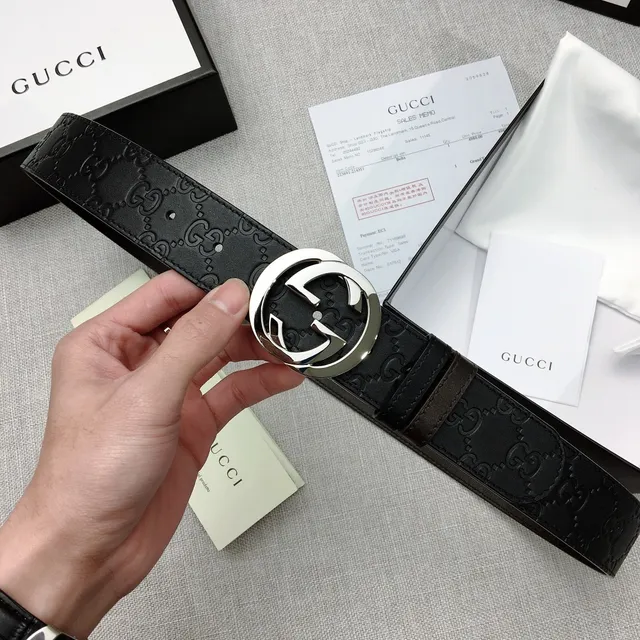 Gucci Horsebit 1955 কালো উলকিযুক্ত GG চামড়ার বেল্ট 5
