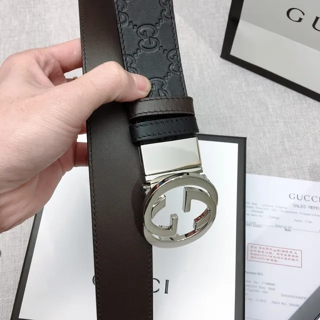Gucci Horsebit 1955 কালো উলকিযুক্ত GG চামড়ার বেল্ট 8