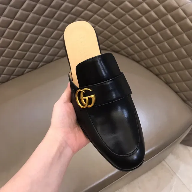 Gucci Horsebit 1955 Black Leather Gold Buckle Loafer 4