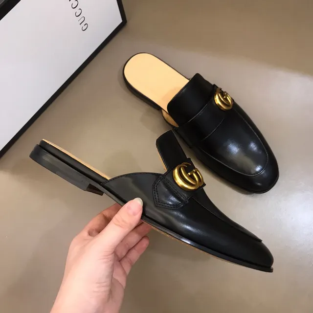 Gucci Horsebit 1955 Black Leather Gold Buckle Loafer 7