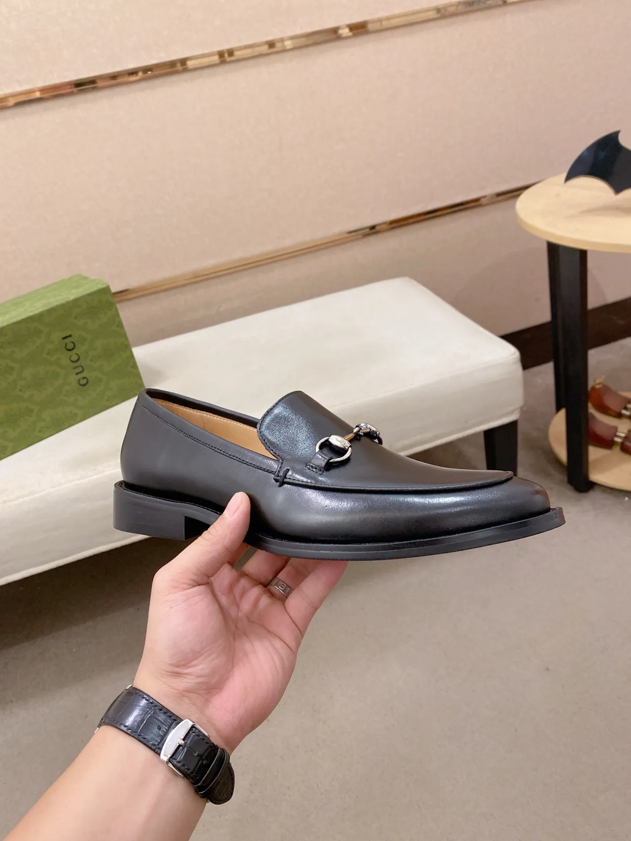Gucci Horsebit 1955 Cuir Noir Horsebit Loafer 4