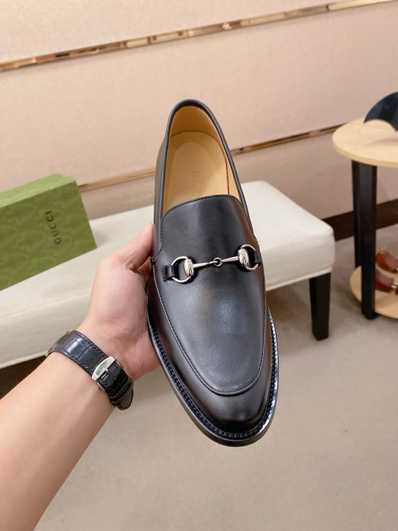 Gucci Horsebit 1955 Cuir Noir Horsebit Loafer 5