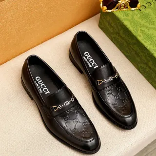Gucci Horsebit 1955 黑色皮革 Horsebit 乐福鞋