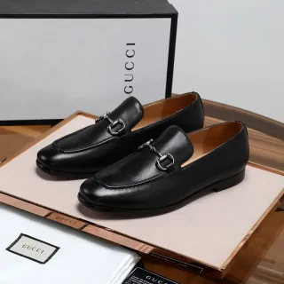 Gucci Horsebit 1955 काले चमड़े की Horsebit लोफर