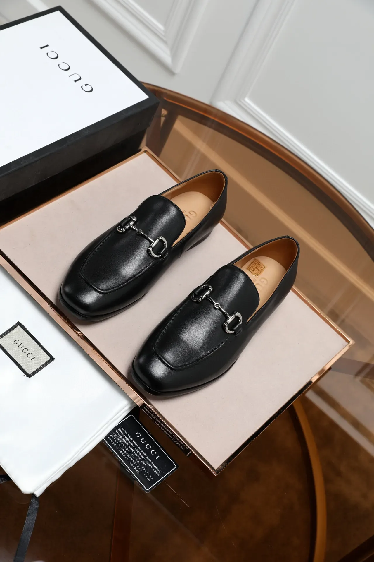Gucci Horsebit 1955 Black Leather Horsebit Loafers 9