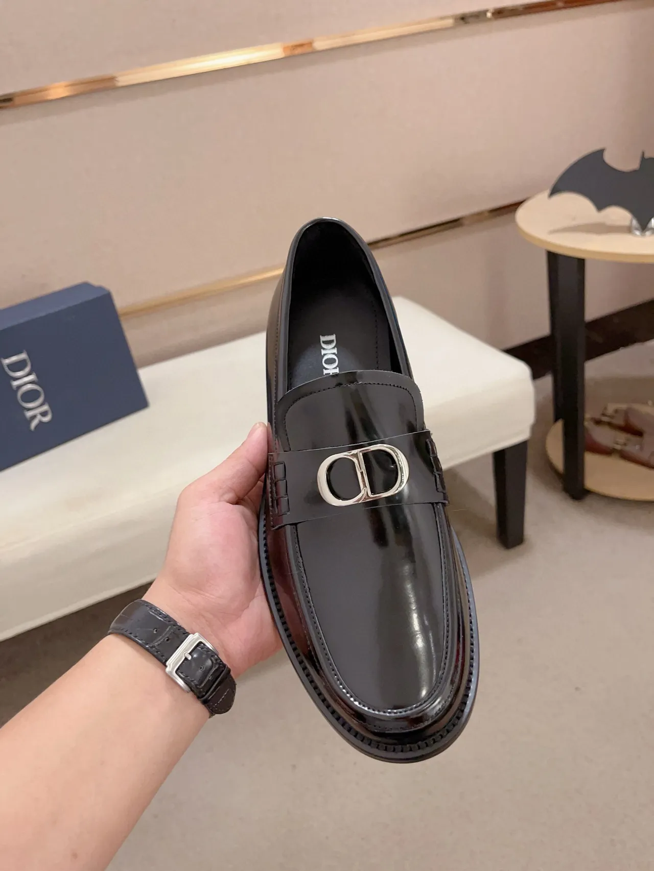 Gucci Horsebit 1955 حذاء لوفر جلد أسود لامع 5