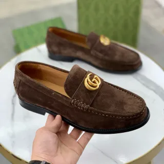 Gucci Horsebit 1955 भूरी सुड लोफर्स