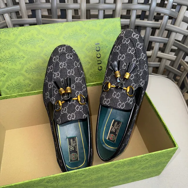 Gucci Horsebit 1955 GG Monogram Black Loafer 9