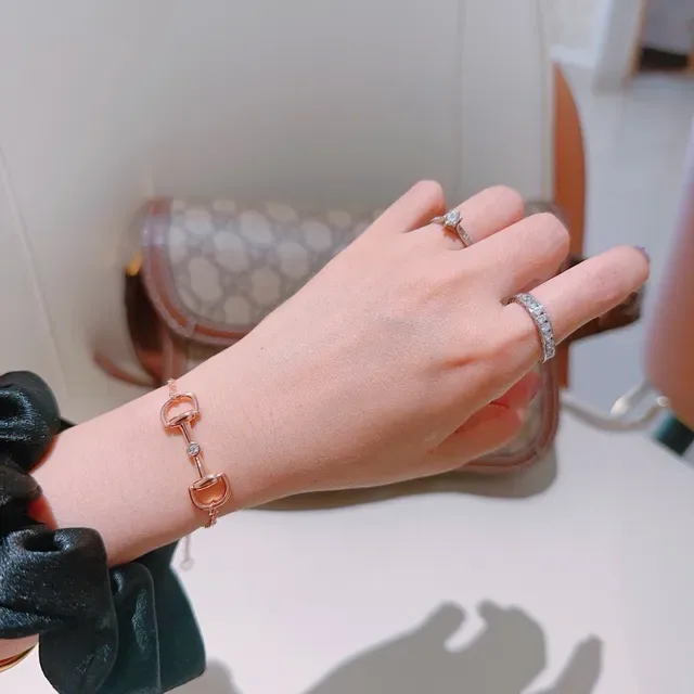 Bracelet Gucci Horsebit 1955 Cristal Doré 2