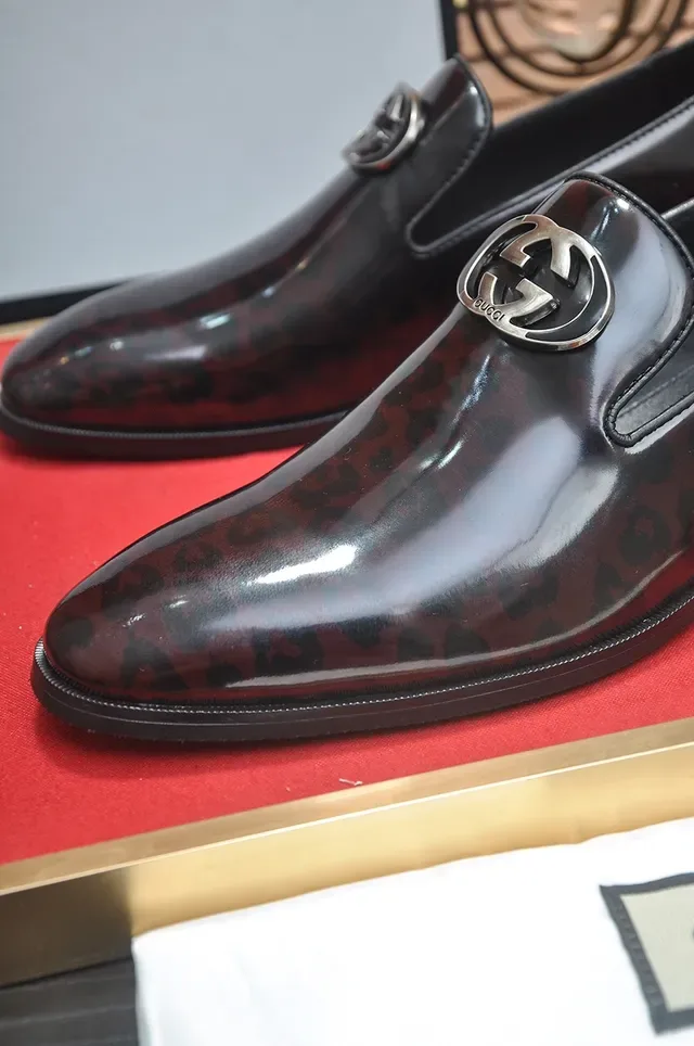 Gucci Horsebit 1955 Leopard-Print Patent Loafers 2