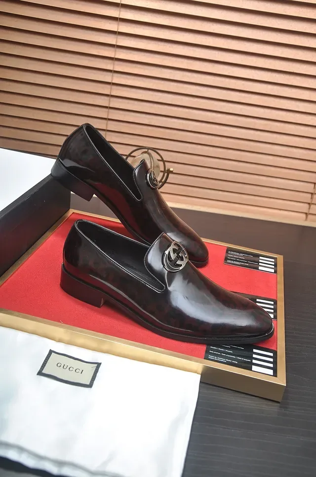 Gucci Horsebit 1955 Leopard-Print Patent Loafers 4