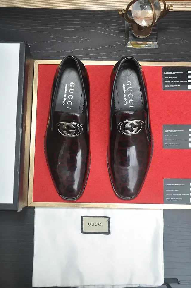 Gucci Horsebit 1955 Leopard-Print Patent Loafers 5