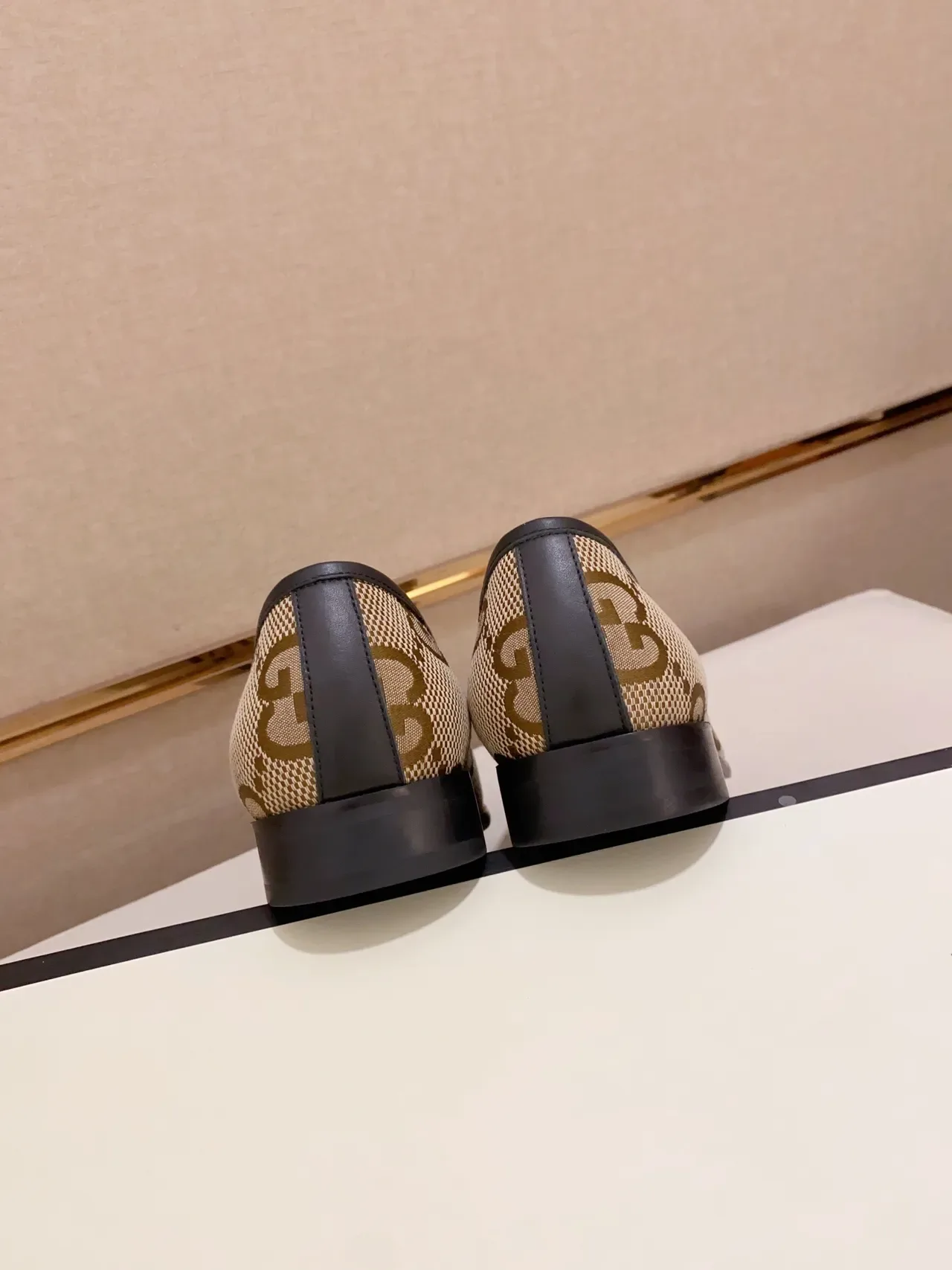 Gucci Horsebit 1955 Loafer Beige Brown GG Monogram Canvas Loafers 3