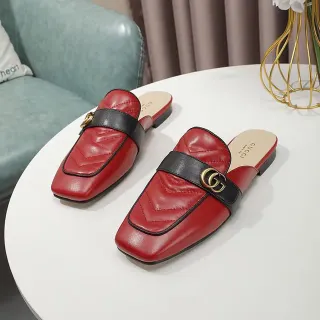 Gucci Horsebit 1955 Red and Black Quilted Leather Loafers