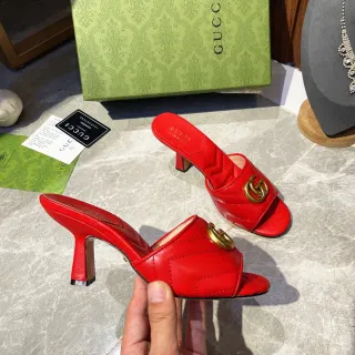 Gucci Horsebit 1955 Red Quilted Leather Mule Casual Sandals