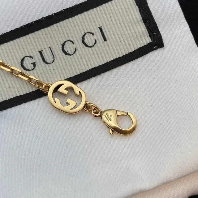 Gucci Ice Cream Cone Pendant Gold-Tone Chain Necklace 2