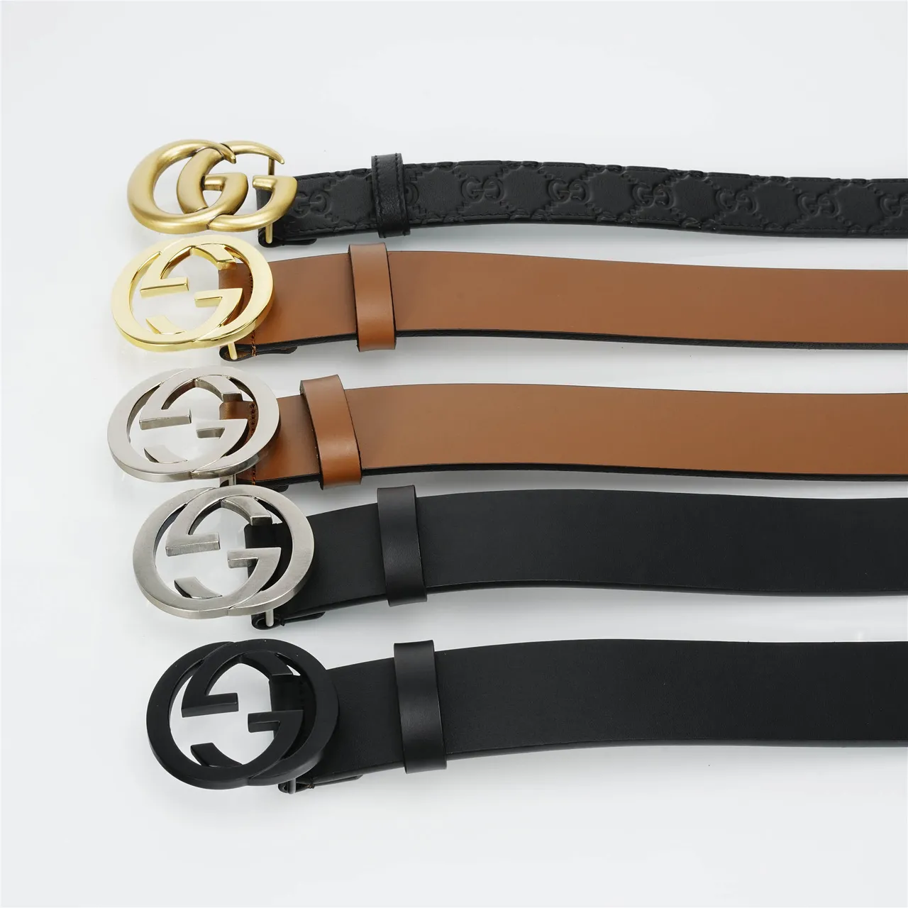 Gucci Interlocking G Belt Black Leather Belt 2