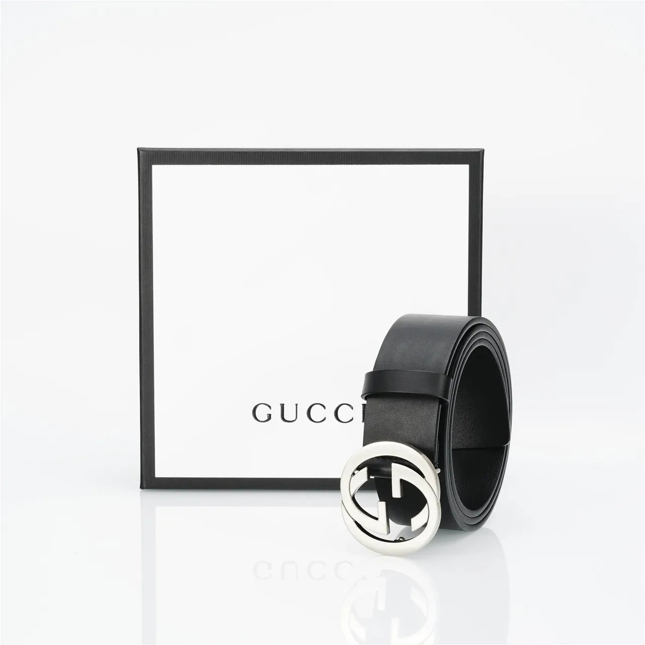 Gucci Interlocking G Belt Black Leather Belt 5