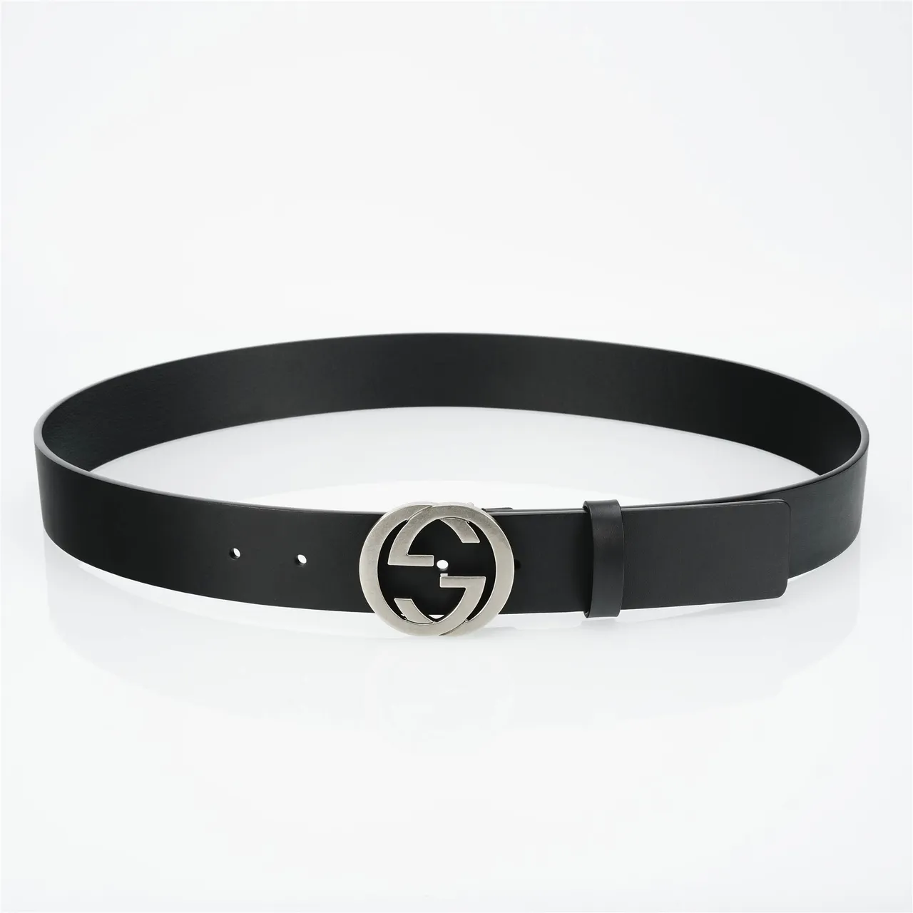 Gucci Interlocking G Belt Black Leather Belt 9