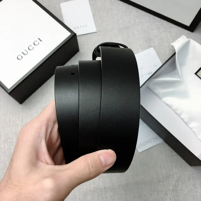 Gucci Interlocking G Belt Black Leather Belt 2