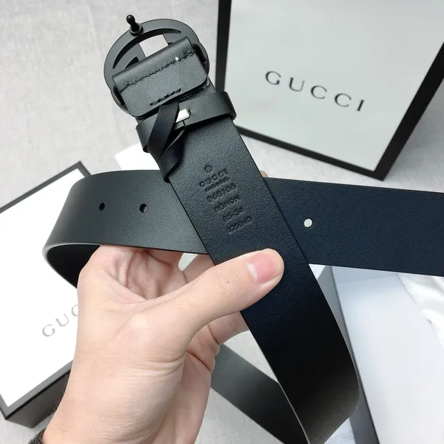 Gucci Interlocking G Belt Black Leather Belt 7