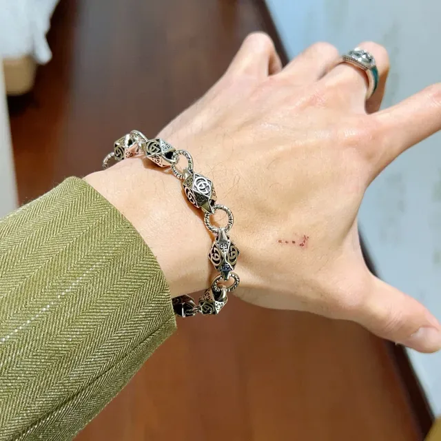 Gucci Interlocking G Geometric Link Bracelet 2