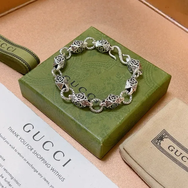 Gucci Interlocking G Geometric Link Bracelet 6