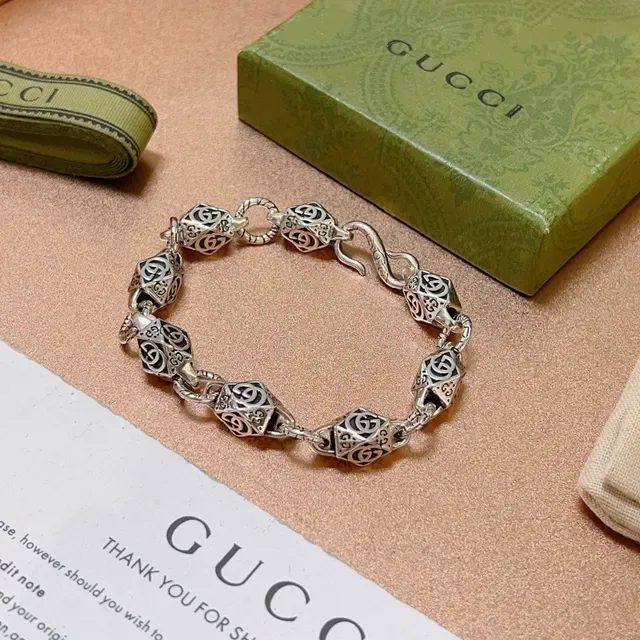 Gucci Interlocking G Geometric Link Bracelet 9
