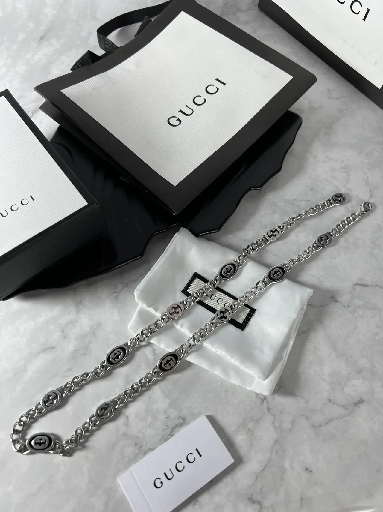 Gucci Interlocking G Logo Chain Necklace 2