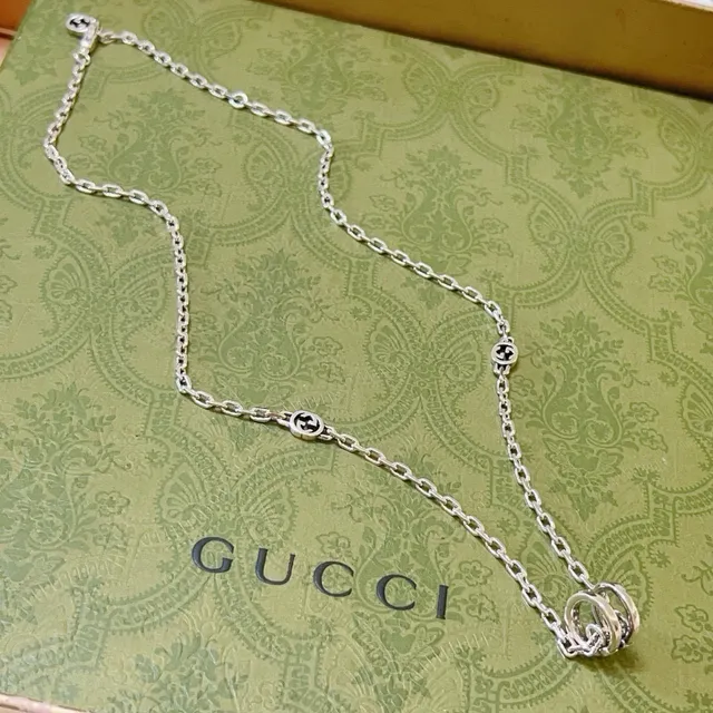 Gucci Interlocking G Silver Chain Necklace 7