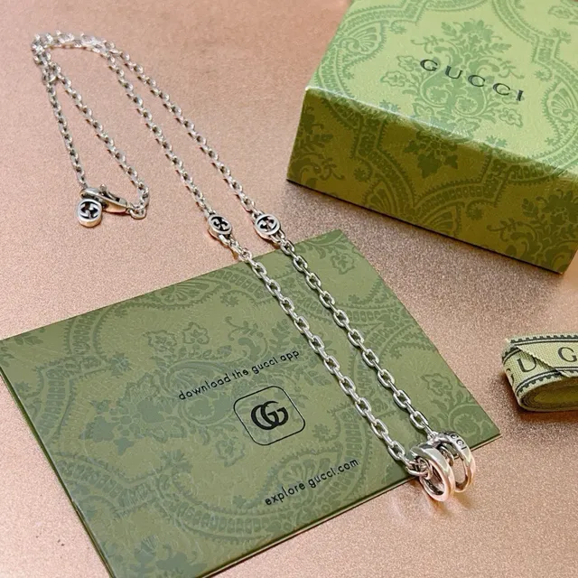 Gucci Interlocking G Silver Chain Necklace 9