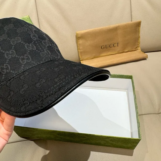 Gucci Kingsnake Preto Verde GG Monogram Canvas Web Stripe Band Boné de Beisebol 5