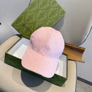 Gucci Monogram Jacquard Pink Baseball Cap