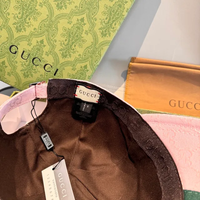 Gucci Monogram Jacquard Pink Baseball Cap 5