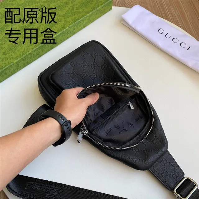 Gucci Ophidia Black GG Monogram Web Stripe Messenger Bag 3
