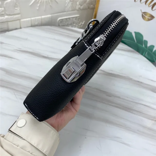Gucci Ophidia Black Pebbled Leather Envelope Clutch 5
