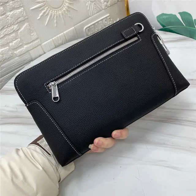 Gucci Ophidia Black Pebbled Leather Envelope Clutch 9