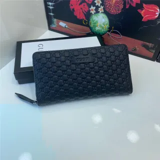Gucci Ophidia Embossed GG Monogram Black Long Wallet