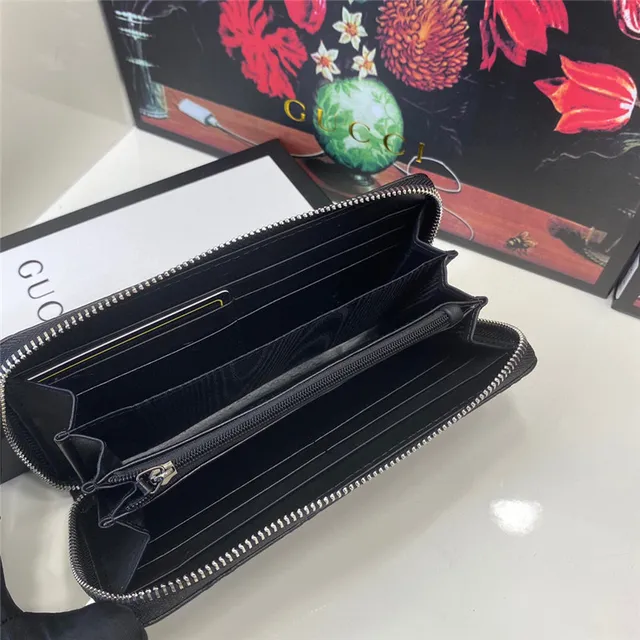 Gucci Ophidia embossada GG Monogram carteira longa preta 3